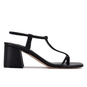 Stylish Black Block Heel Sandal